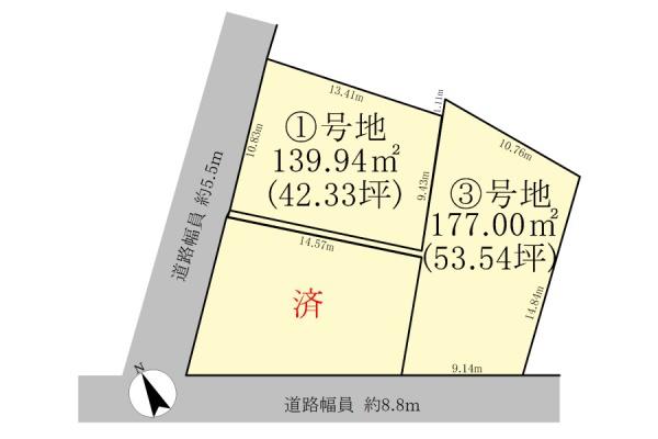 大津市大萱4丁目1号地/3区画 建築条件付 滋賀県大津市大萱4丁目