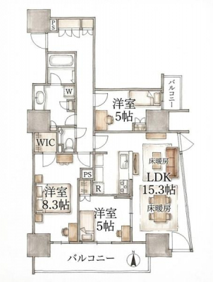 �Ԏ��}�@�w�߁~�s�S�^���[�B80���Ē�3LDK�Ŋ�������K�s�s���C�t��